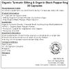 Organic Turmeric 500mg & Organic Black Pepper 5mg - 30 Capsules view 2