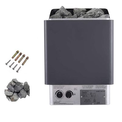 UIGJIOG Stainless Steel Sauna Room Heater Sauna Stove for Home Hotel Spa 3-9KW Electric Sauna Heater Wet Dry Sauna Stove Internal Control Built-In Thermostatic Heats Up Quickly,4.5KW