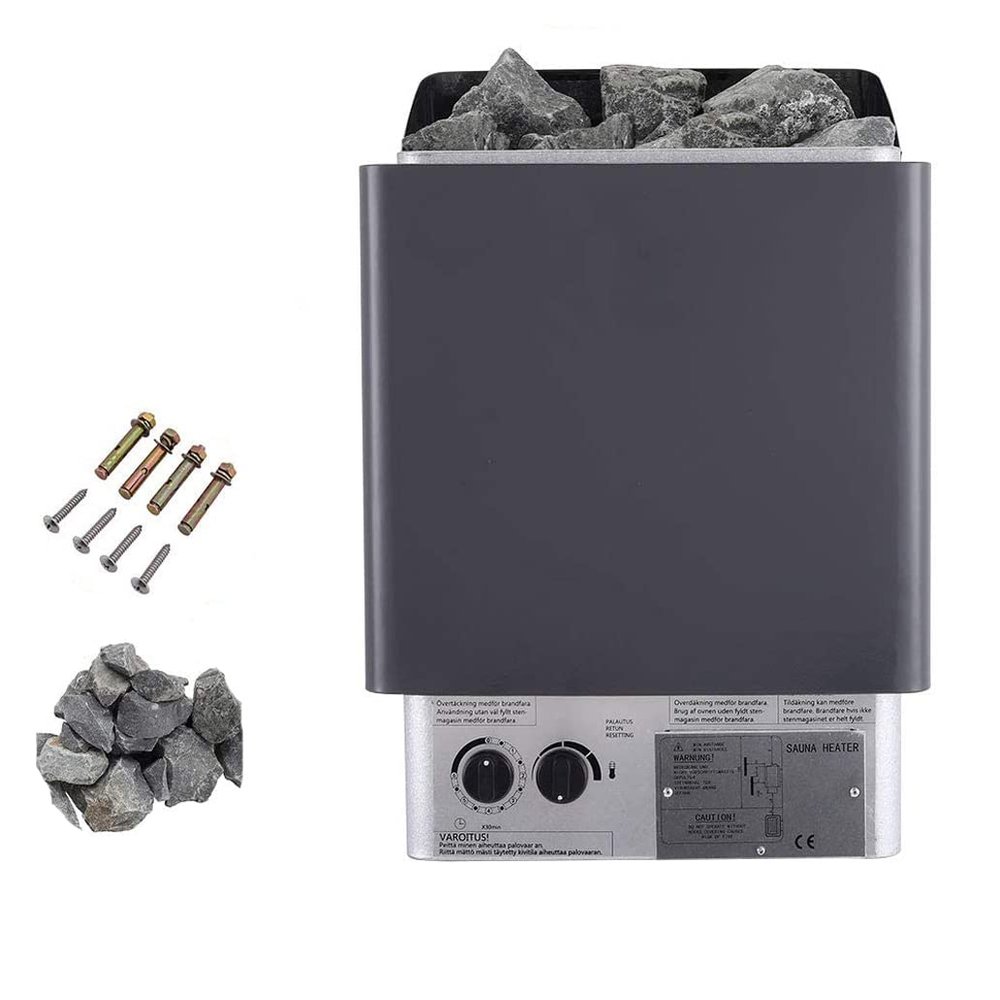 UIGJIOG Stainless Steel Sauna Room Heater Sauna Stove for Home Hotel Spa 3-9KW Electric Sauna Heater Wet Dry Sauna Stove Internal Control Built-In Thermostatic Heats Up Quickly,4.5KW