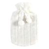 2L Hot Water Bag Cover Faux Fur Hand Warmer Plush Cloth Imitation Rabbit Fur Hot Water Bottle Decoration for Winter Supplies Gifts (White) view 1