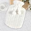 2L Hot Water Bag Cover Faux Fur Hand Warmer Plush Cloth Imitation Rabbit Fur Hot Water Bottle Decoration for Winter Supplies Gifts (White) view 2