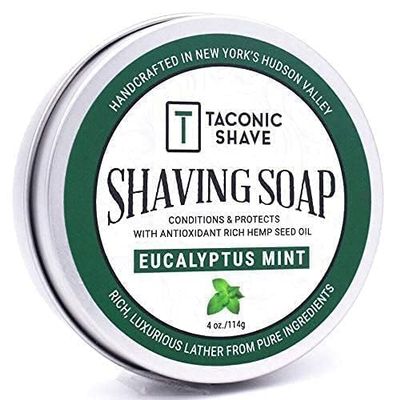 Taconic Shave Barbershop Quality Shaving Soap for Men with Anti-Oxidant Rich Seed Oils  Moisturizing Shaving Soap for All Skin Types (Eucalyptus)