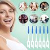 Deuson 160Pcs Interdental Brush Toothpick Soft Silicone Tooth Picks Dental Tooth Cleaning Tool Safe Floss Interdental Brush Stick Portable Ultra Tight Bristles Reusable for Teeth N(160PCS,blue) view 2