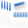 Deuson 160Pcs Interdental Brush Toothpick Soft Silicone Tooth Picks Dental Tooth Cleaning Tool Safe Floss Interdental Brush Stick Portable Ultra Tight Bristles Reusable for Teeth N(160PCS,blue) view 4