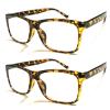 TWINKLE TWINKLE Big Lens Simple Plain Colourful Reading Glasses/Comfort Designed R140 (2 Pairs Tortoiseshell Amber, +2.50 Magnification) view 1