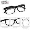 TWINKLE TWINKLE Big Lens Simple Plain Colourful Reading Glasses/Comfort Designed R140 (2 Pairs Tortoiseshell Amber, +2.50 Magnification) view 3