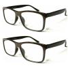 TWINKLE TWINKLE Big Lens Simple Plain Colourful Reading Glasses/Comfort Designed R140 (2 Pairs Coffee, +3.50 Magnification) view 1