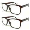TWINKLE TWINKLE Big Lens Simple Plain Colourful Reading Glasses/Comfort Designed R140 (2 Pairs Brown, +3.00 Magnification) view 1