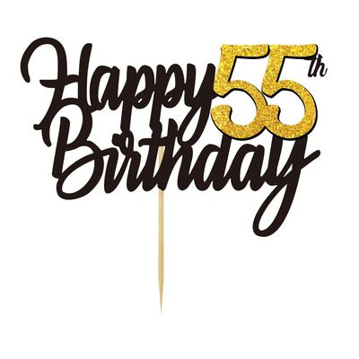 happy 55th birthday cake topper