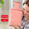 CTLH20 1Pcs 1000ml Portable Hot Water Bottle Color Thick Water Hot Accessory Water Random Bags Hot Bottle Rubber Color House-02 Cloth cover,France view 3