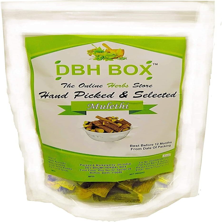 CROW DBH Box Mulaithi/Mulaithi Spl -Glycyrrhiza Glabra Yashtimadhu (400 GM)