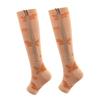 2 Pairs Zipper Compression Socks,Toeless Calf Zipper Compression Socks with Medical Gradient Compression for Men Women Varicose Veins Edema Recovery view 1