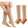 2 Pairs Zipper Compression Socks,Toeless Calf Zipper Compression Socks with Medical Gradient Compression for Men Women Varicose Veins Edema Recovery view 2