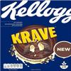 3 x Kellogg's Krave Cookies & Cream Flavour Crispy Cocoa Cereals, Filled with Cream view 1