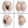 FSYH Silicone Panty Men'S Butt Lifter Hip Enhancer Padded Shaping Crossdressing Underwear for Transgender Dragqueen Hips Body Shaper,Yellow,Basic model view 2