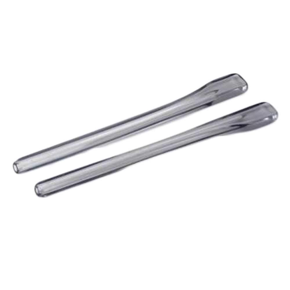 JUCACE Eyeglass Legs,Glasses Accessories,2 Pairs Transparent Grey Eyeglass End Tips Temple Replacement Ear Sock Pieces Tubes for Thin Metal Eyeglass Legs