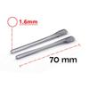 JUCACE Eyeglass Legs,Glasses Accessories,2 Pairs Transparent Grey Eyeglass End Tips Temple Replacement Ear Sock Pieces Tubes for Thin Metal Eyeglass Legs view 2