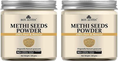 CROW Bon Austin 100% Pure & Natural Methi Seeds Powder Combo Pack of 2 Jars of 100 GMS(200 GMS)