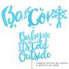 Rsstarxi 1 Pack Baby It's Cold Outside Cake Topper Glitter Winter Snowflake Baby Shower Cake Pick for Winter Frozen Theme Snowflake Baby Shower Kids Birthday Christmas Party Cake Decorations Supplies view 3