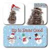 ButtonChocs Christmas Chocolate Snowman - Up To No Good. Belgian Milk Chocolate Gift for Christmas. view 2