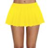 Afibi Women Sexy Stretchy Elastic Waist Pleated Ruffle Mini Skirt for Schoolgirl Outfits, Yellow, XS view 4