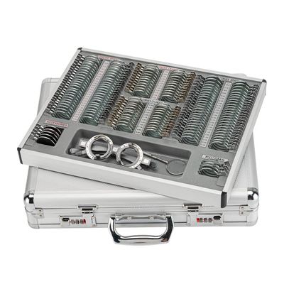 AISITESY Optics Kit - 158 Pcs Metal Rim Trial Lens Set with Aluminum Case and Gift Trial Frame