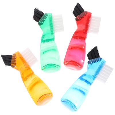 4pcs Denture Toothbrush Small Hard Toothbrush Denture Care Brush Cleaning for Oral Care Retainer Brush Dual Head Interspace Brush Dentures Plastic Aldult Small Paintbrush