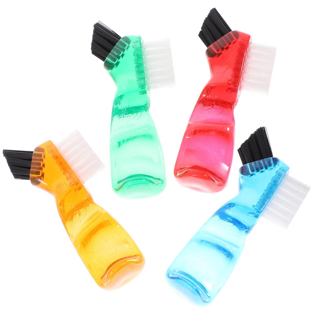 4pcs Denture Toothbrush Small Hard Toothbrush Denture Care Brush Cleaning for Oral Care Retainer Brush Dual Head Interspace Brush Dentures Plastic Aldult Small Paintbrush