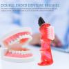4pcs Denture Toothbrush Small Hard Toothbrush Denture Care Brush Cleaning for Oral Care Retainer Brush Dual Head Interspace Brush Dentures Plastic Aldult Small Paintbrush view 4