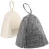 Beavorty 2pcs Thickened Felt Sauna Hat for Women Shower Cap and Grey Comfortable Hair for Spa and Bath Breathable and Lightweight Sauna Accessories view 1