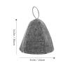 Beavorty 2pcs Thickened Felt Sauna Hat for Women Shower Cap and Grey Comfortable Hair for Spa and Bath Breathable and Lightweight Sauna Accessories view 2