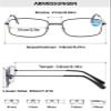 Lanomi Blue Light Blocking Reading Glasses Metal Rectangle Anti Blue Computer Gaming Glasses with Magnifying for Women Mens 3 Pack Black 2.0 view 2