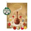 Assorted Chocolate Advent Calendar 2025 - Luxury Golden 24 Days Christmas Countdown Calendar 2025 Chocolates Gift Box 233g with Topline Tree Decoration. Christmas Gifts for Women view 1