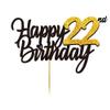 happy 22nd birthday cake topper view 1