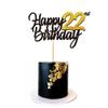 happy 22nd birthday cake topper view 4