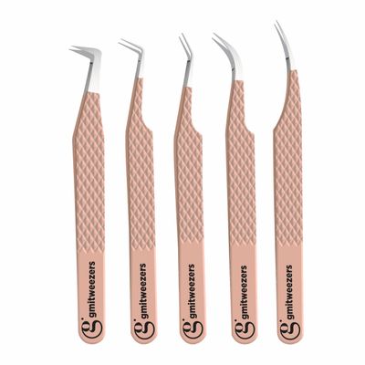 Fiber Tip Lash Tweezers for Eyelash Extension Tweezers Professional