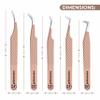Fiber Tip Lash Tweezers for Eyelash Extension Tweezers Professional view 2