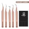 Fiber Tip Lash Tweezers for Eyelash Extension Tweezers Professional view 3