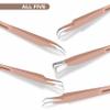 Fiber Tip Lash Tweezers for Eyelash Extension Tweezers Professional view 4
