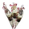 Cone Hot Chocolate Stirrers Set of 6 Teddies | Fun Kids Treat | Milk, Dark & White Belgian Chocolate with Marshmallows | Handmade Gift view 1