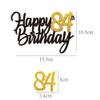 Happy 84th Birthday Cake Toppers Glitter 84th Anniversary Cake Topper 84 Years Loved Bday Decorations 84 Gold Birthday Cake Decorations Eighty-four Party Supplies for Women Men(Black Gold) view 2