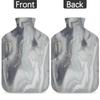 Marble Texture Printed 31 PVC Hot Water Bag 2L Removable Hot Water Bottle with Cover for Hot and Cold Compress,Hand Feet Warmer and Pain Relief Ideal for Winter Home Office School view 4