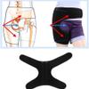 Hip Joint Compression Bracket, Groin Strain Wrap, Adjustable Leg Rope Sleeve, Used for The Rehabilitation of Strain Induced Tendinitis,Black,Large view 3
