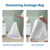 Bin Bags Food Waste Bins Liners with Tie Handles Drawstring 12L White Compatible HUAPPNIO Hanging Rubbish Cans (No storage box, 12L) view 3