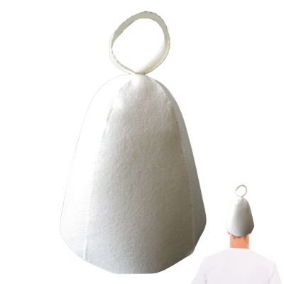 Anti Heat Sauna Hat Wool Felt Shower Cap Elastic Bath Hat Quickly Drying Towel Hats Sauna Bathroom Accessories