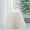 Anti Heat Sauna Hat Wool Felt Shower Cap Elastic Bath Hat Quickly Drying Towel Hats Sauna Bathroom Accessories view 3