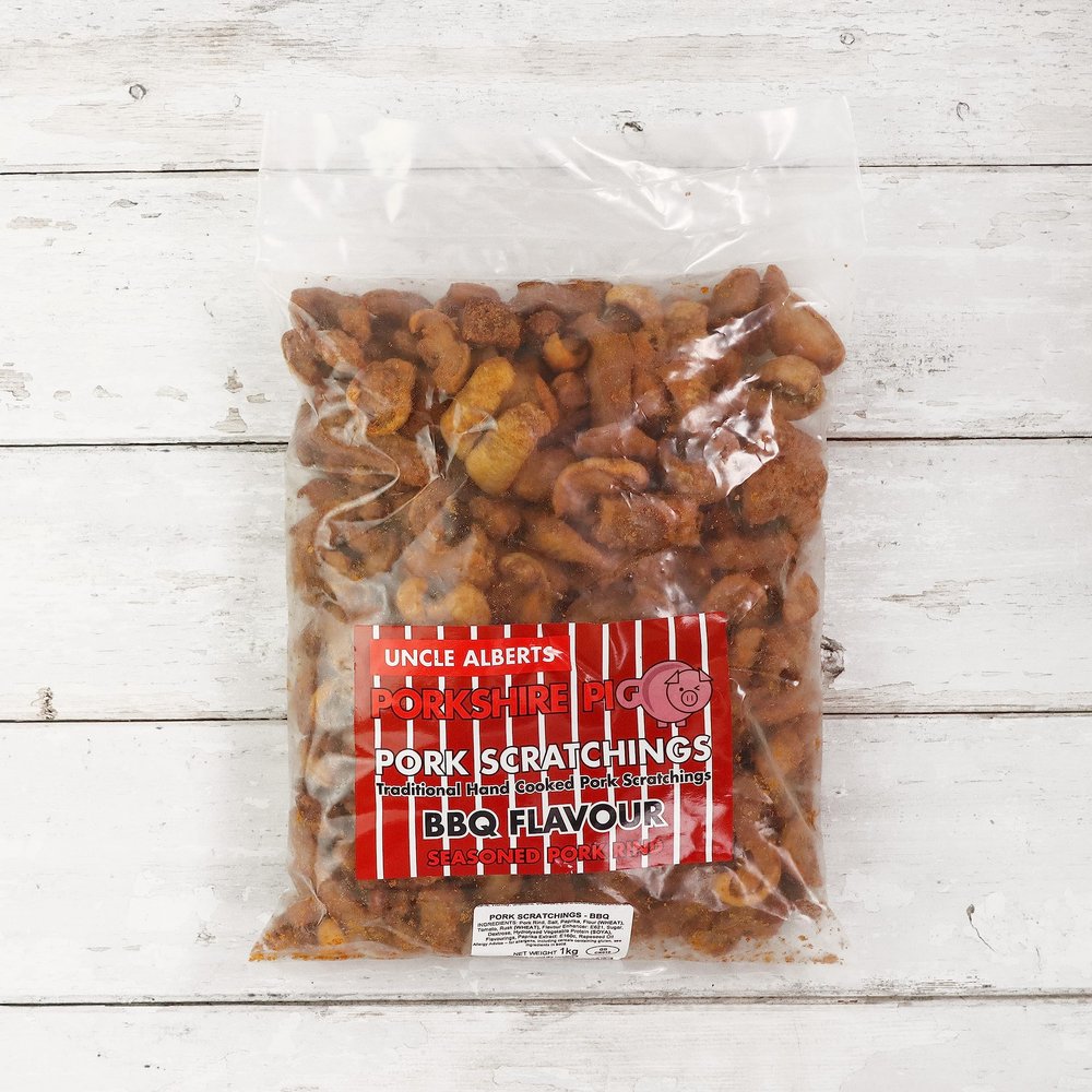 1kg Uncle Alberts BBQ Pork Scratchings