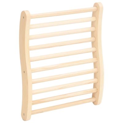 vidaXL Solid Wood Pine S-Shape Sauna Backrest Wooden Ergonomic Sauna Bench Backrest Back Pillow Spa Accessory for Steam Room Bathroom