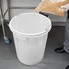 25L Plasterers Plastic White Bucket Builders Bucket Depth Gauge Bucket with Metal Handle    (5) view 3