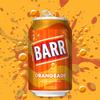 BARR 24 Pack Sparkling Orangeade, Low Sugar Orange Flavoured Fizzy Drink, Sparkling Fizzy Pop, 24 x 330ml Cans view 3